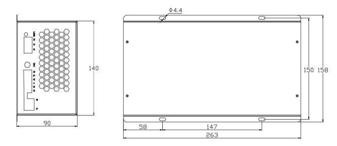 HY-X100/XA100 Series Laser Power install Dimension Drawing